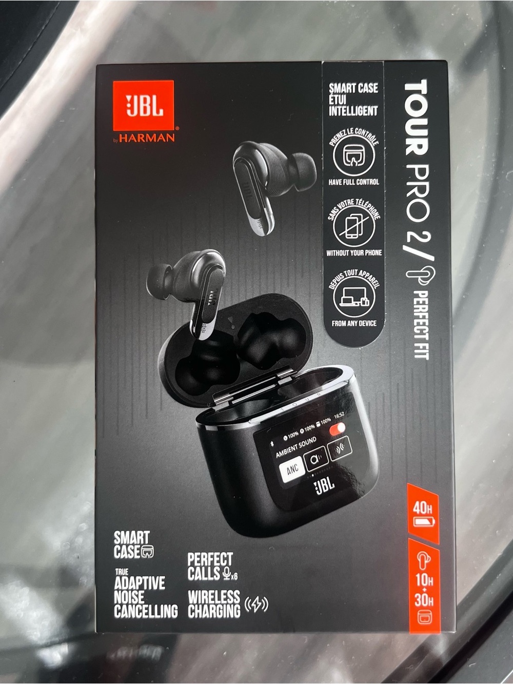 JBL Tour Pro 2 Wireless Earbuds - Black